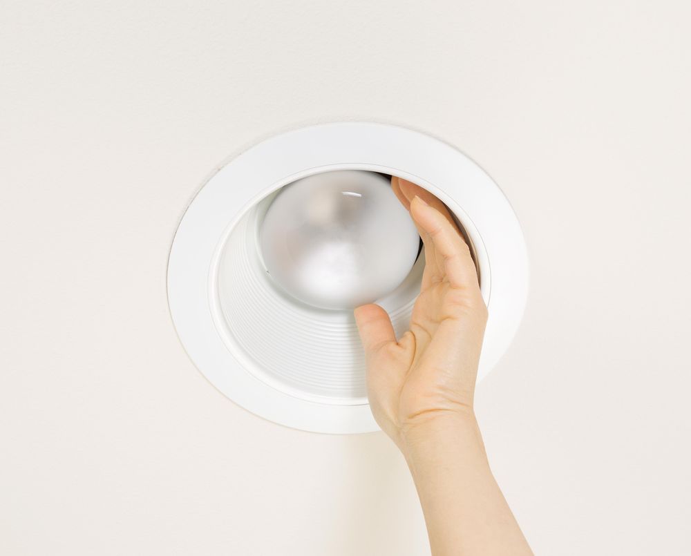 Replacing burned out flood light