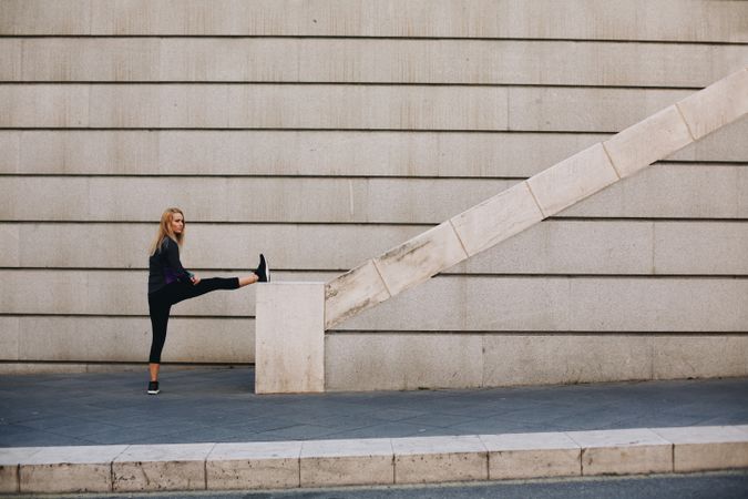 Woman doing some elongation exercises