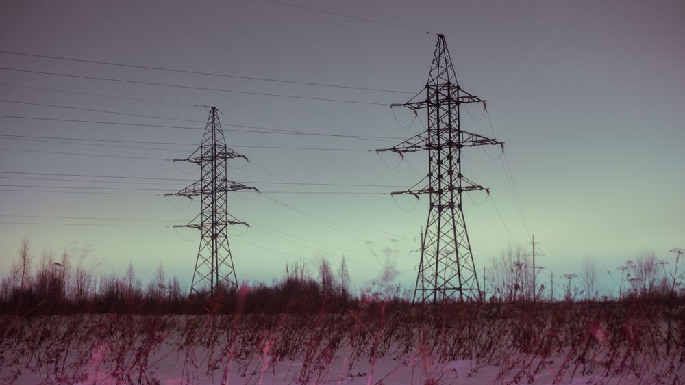 Electric tower in horizon