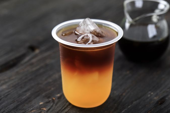 Americano Coffee with Orange Juice