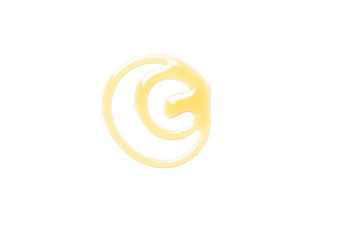 Sweet honey smear isolated on neutral background