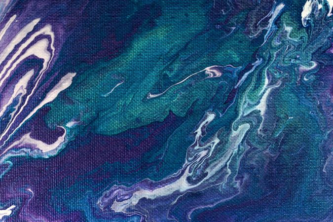 Blue Fluid Art, Abstract Acrylic Background