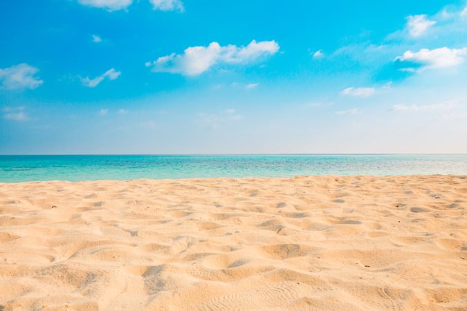 Beautiful sky over a sandy beach