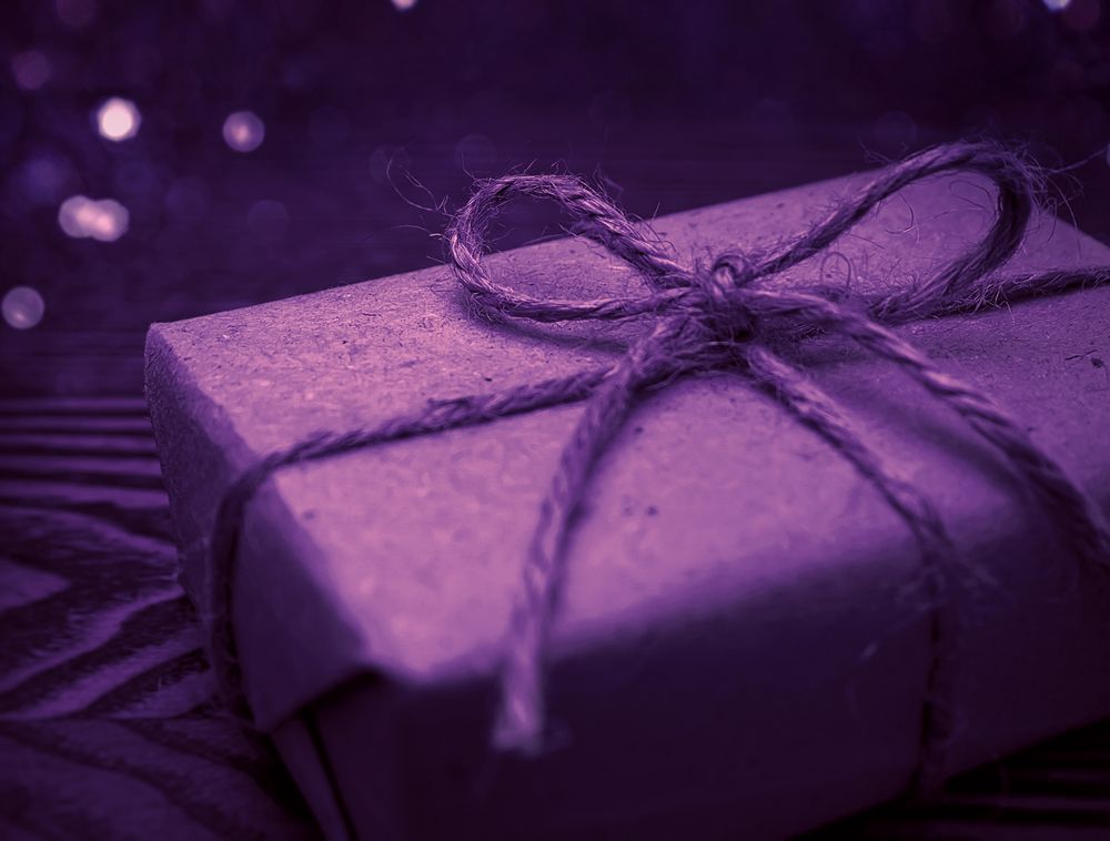 Purple gift box