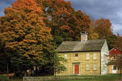 The Sloan-Raymond-Fitch house in autumn, Wilton, Connecticut