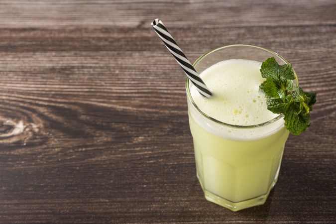 Refreshing lemonade with mint. Lemonade, summer drink.
