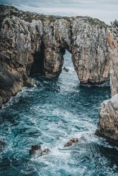 Picturesque rocks and sea