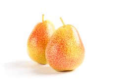 Fresh sweet pears isolated on blank background