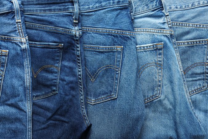 Modern jeans, concept of casual modern clothes