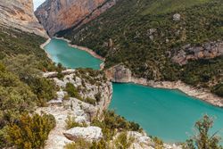 Lake in the middle of high mountains