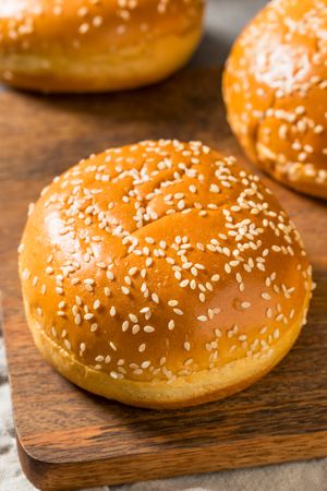 Homemade Brioche Sesame Seed Hamburger Buns