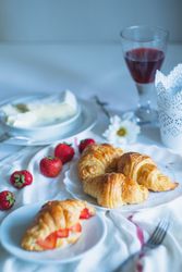 Oven-baked flaky buttery homemade croissants