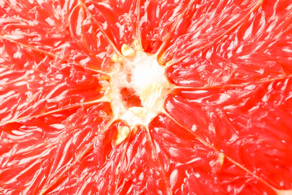 Grapefruit texture on plain background, close up