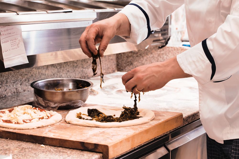 Gourmet Creation - Chef's Pizza Preparation