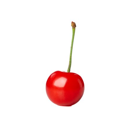 Fresh red cherry isolated on plain background