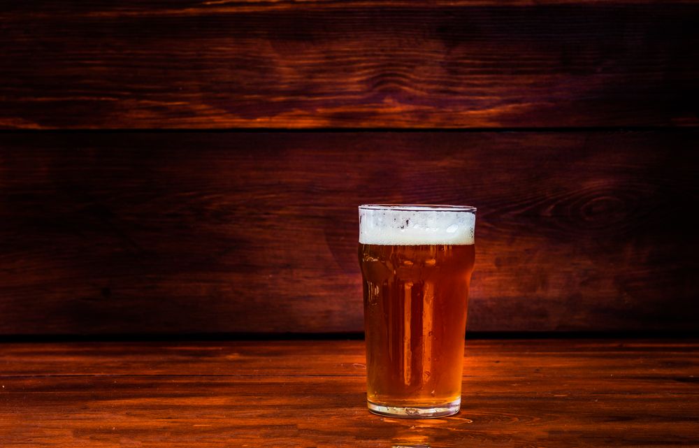 Glass of craft beer