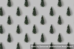 Holiday pattern with Christmas trees on gray background 0LPre0