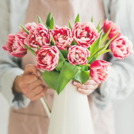 Florist shop, woman’s day greeting card concept