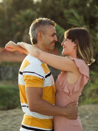 Happy couple looking at each other