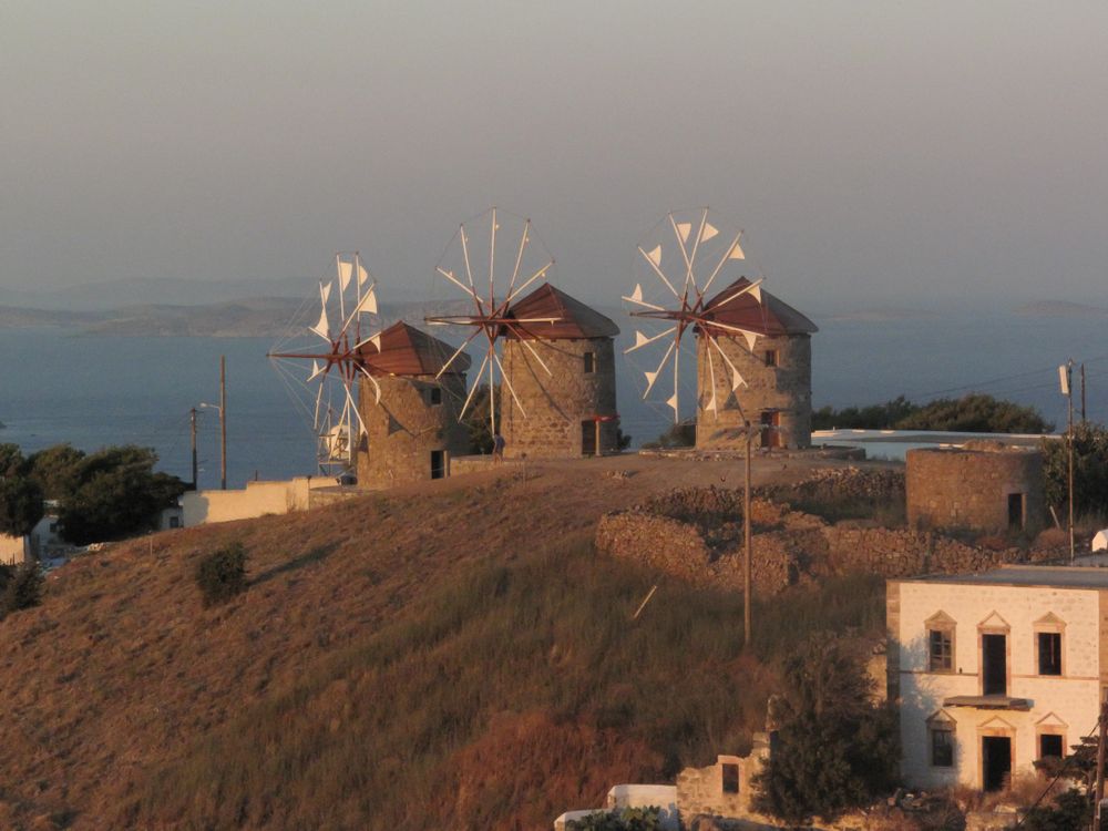 Three windmills of Chora, Patmos