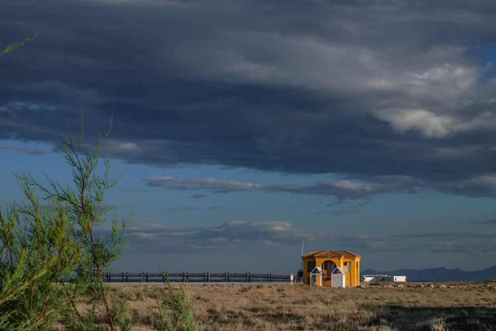 French lifeguard station on the beach