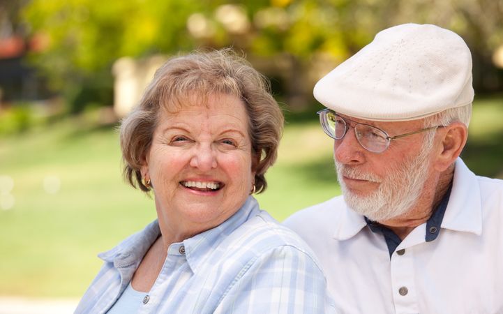 Happy Mature Couple in The Park