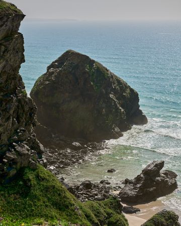 Rocky sea cove in Cornwall