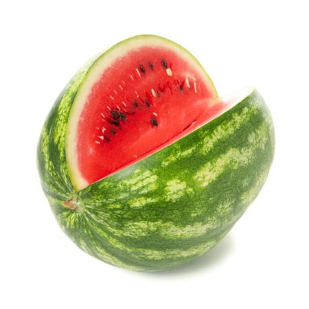 Fresh watermelon isolated on plain background. Summer fruit