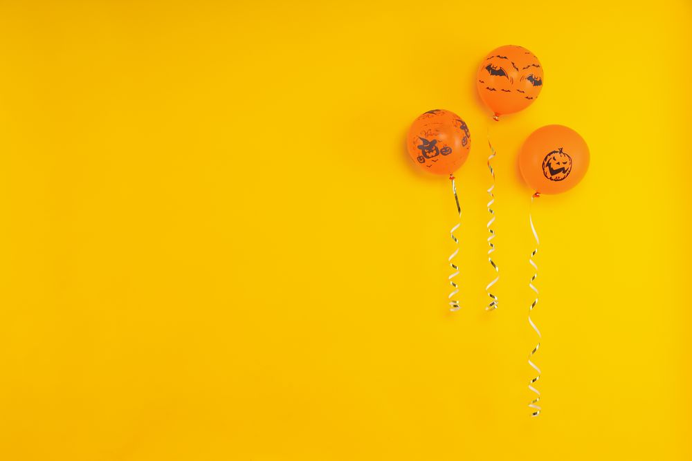 Concept of Halloween, Halloween balloon, space for text