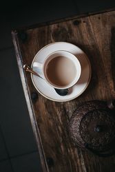 Cup of tea on table