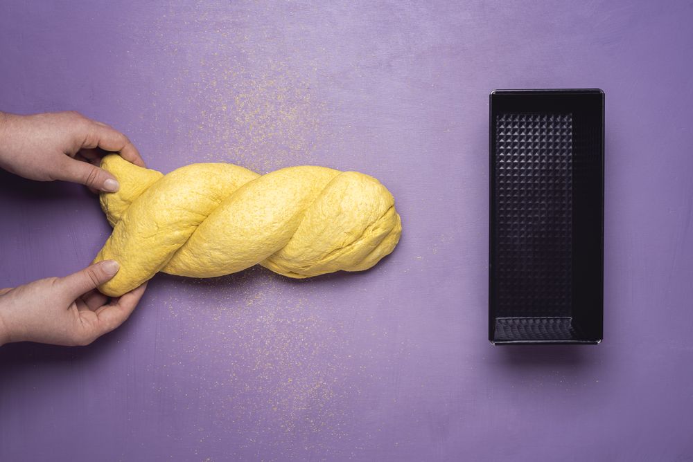 Braided bread dough