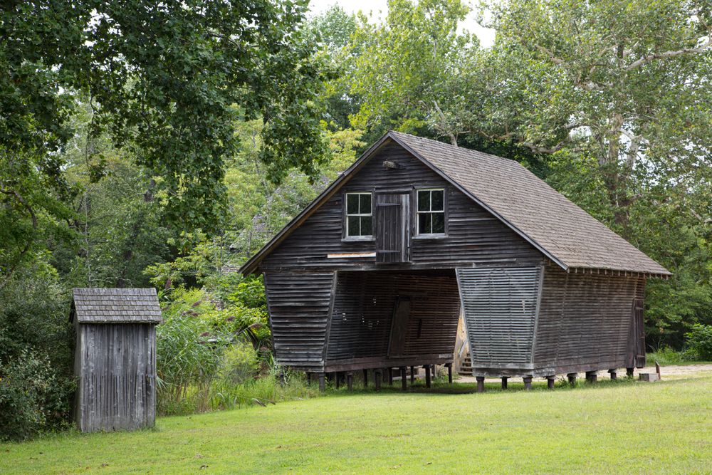 Out building in the historic village of Batsto in the Pine Barrens of New Jersey