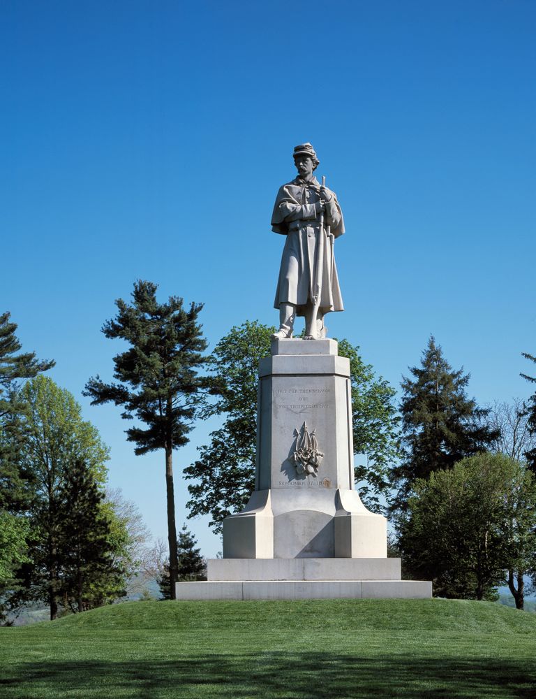 Statue of 'The Private Soldier,' Antietam National Cemetery, Sharpsburg, Maryland