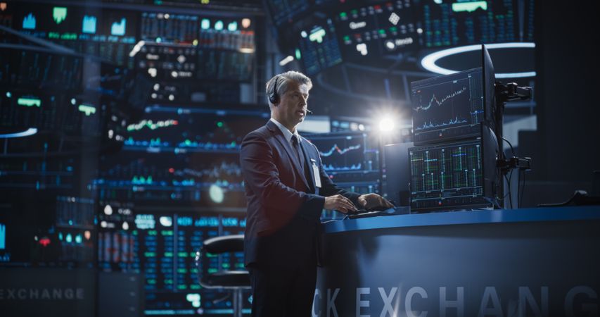 Professional Investment Banker at Work