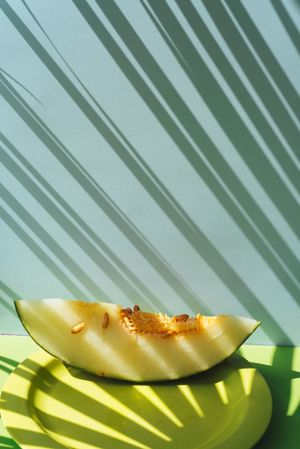 Melon toad skin cut into slices Colorful summer theme