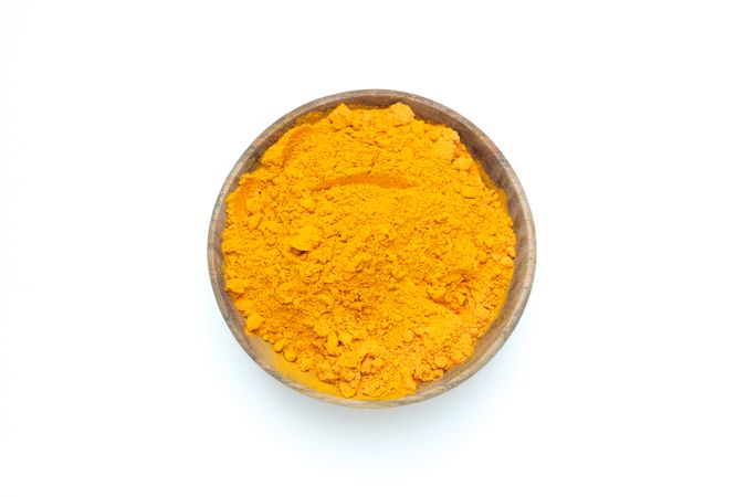 Fragrant seasoning - turmeric, isolated on plain background