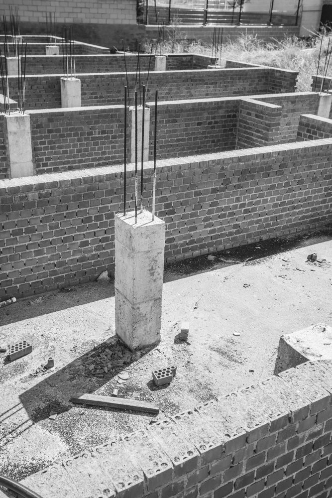 Concrete frame of building