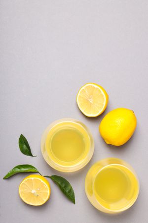 Concept of fresh summer drink - Limoncello cocktail