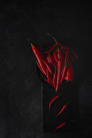 Fresh red and spicy chilli peppers