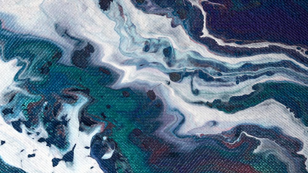 Blue Fluid Art, Abstract Acrylic Background