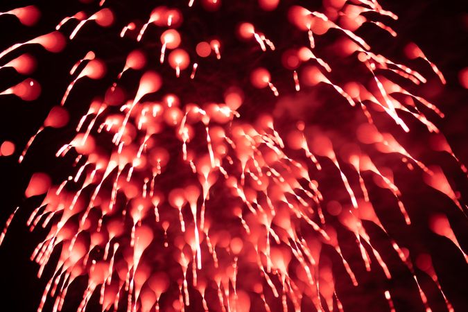 Bright fireworks on night sky
