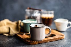 Cups of delicious coffee