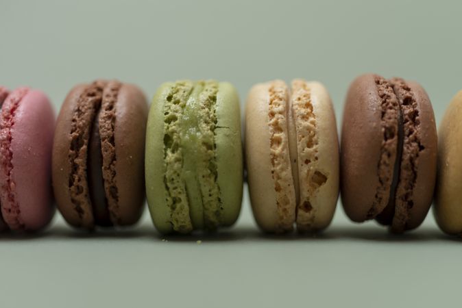 Vintage pastel colored French macaroons
