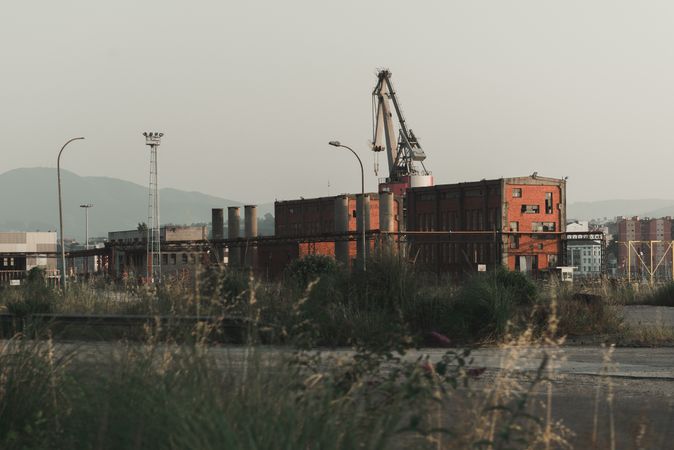 Old factory buildings placing on industrial area