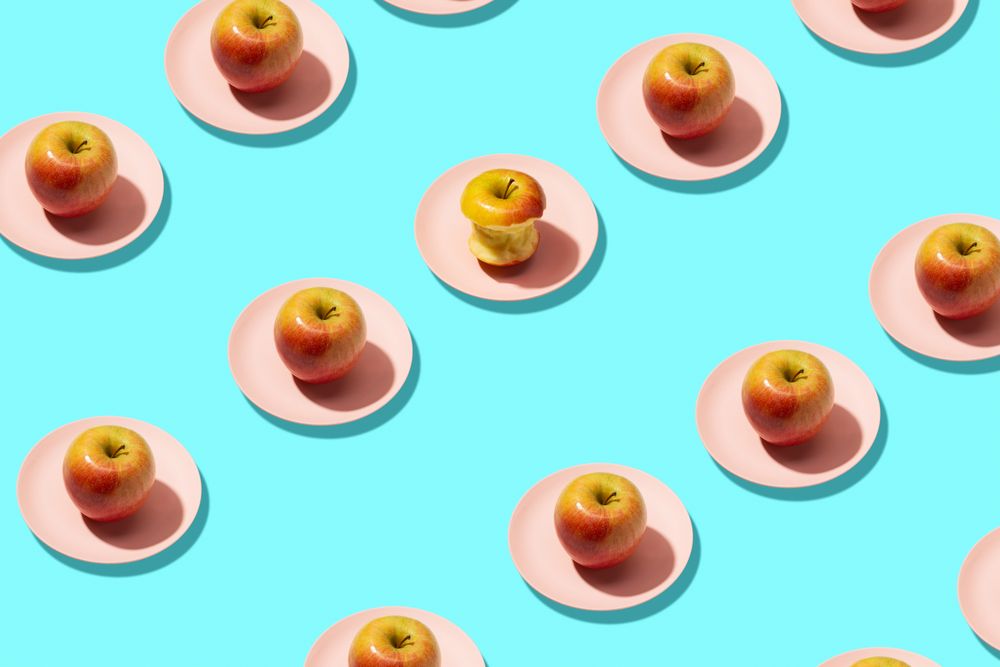 Colorful fresh apples