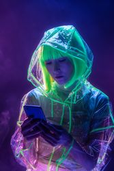 Asian young woman using phone