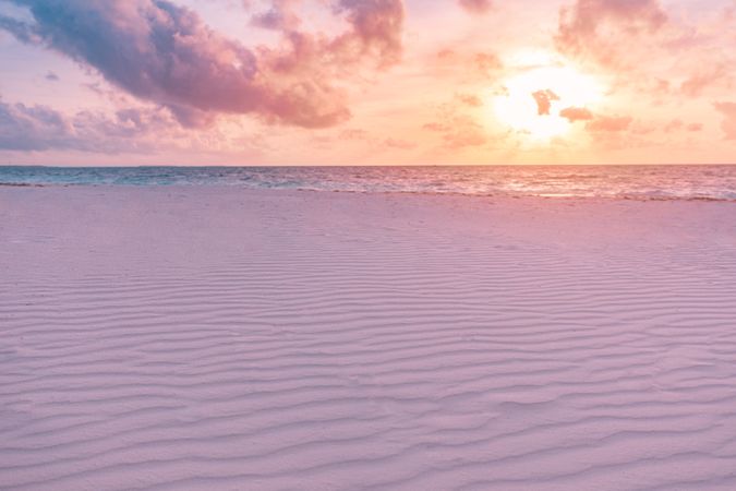 Sunset on a quiet beach