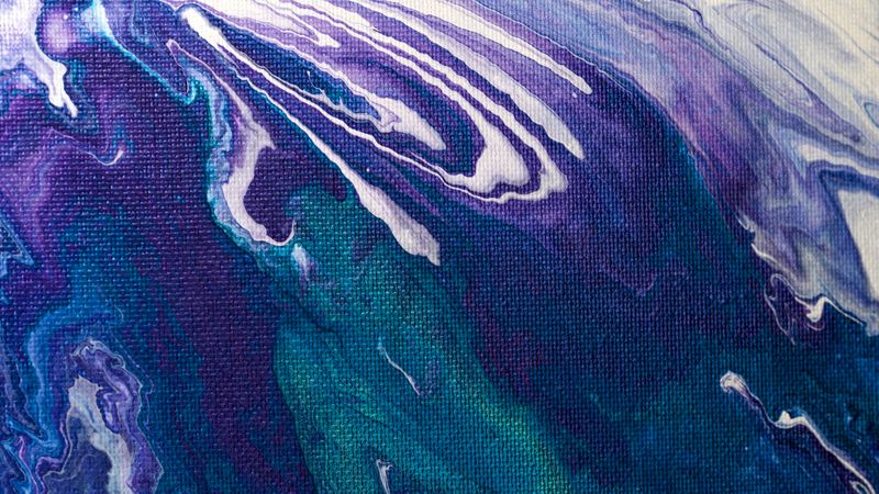 Blue Fluid Art, Abstract Acrylic Background