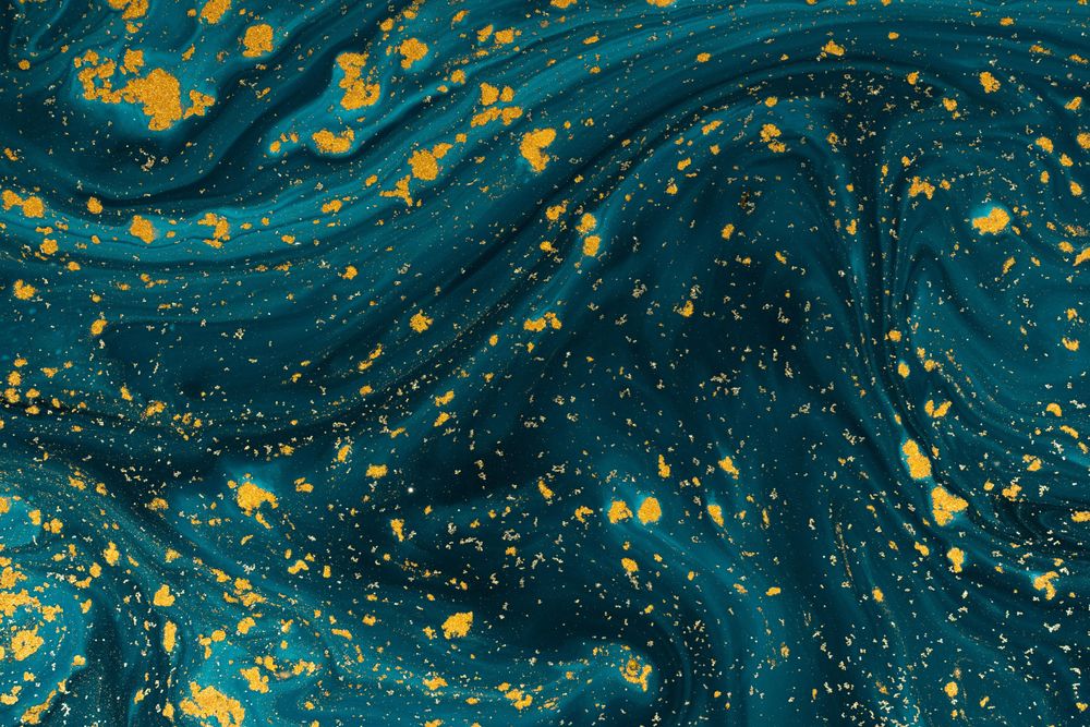 Blue and gold marble texture