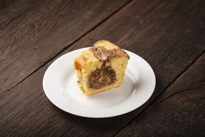 Homemade marble cake. Delicious marble cake with chocolate and vanilla.